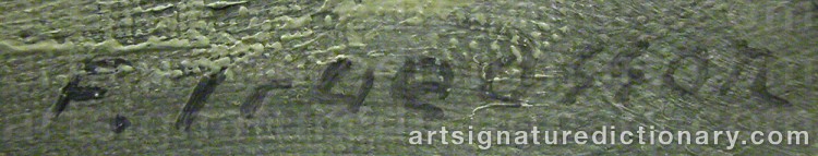 Authentic signature by Folke TRUEDSSON on artwork