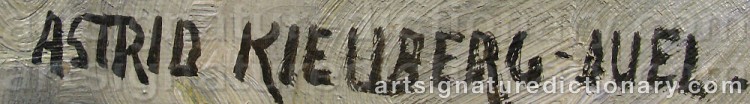 Signature by Astrid KJELLBERG-JUEL