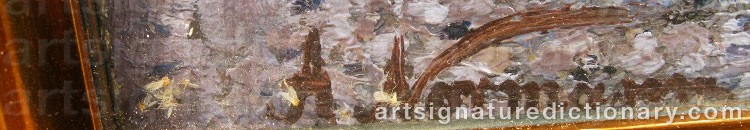 Authentic signature by Adelsteen NORMANN on Painting/Watercolour artwork