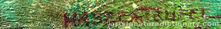 Authentic signature by Hans HASSENTEUFEL on artwork