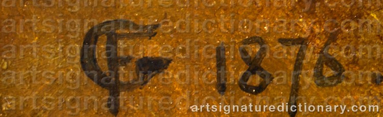 Authentic signature by Frederick GOODALL on Painting/Watercolour artwork