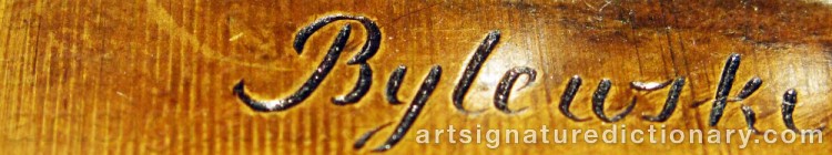 Authentic signature by Feodor Sigizmundovich BYLEVSKY on artwork