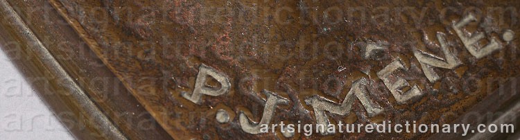 Signature by Pierre Jules MENE