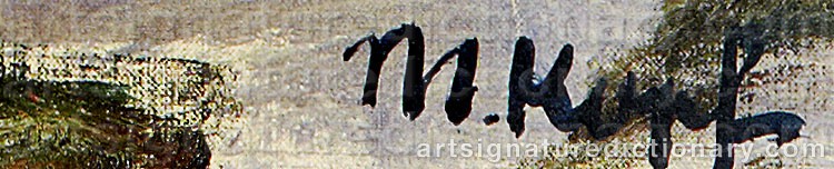 Authentic signature by Maxim KOPF on  artwork
