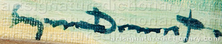 Authentic signature by Suzanne DEMAREST on Painting/Watercolour artwork