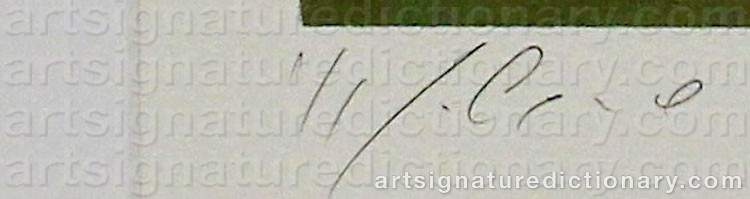Authentic signature by Juan CANO on  artwork