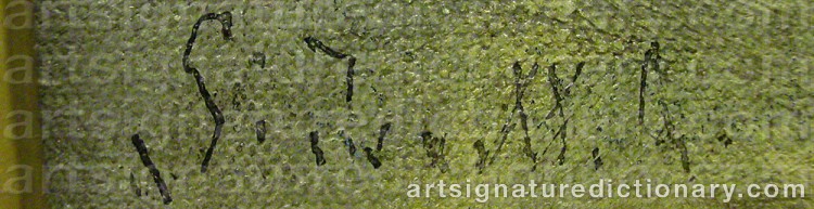Authentic signature by Amada SIDVALL on Painting/Watercolour artwork
