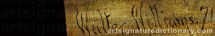 Authentic signature by Walter Heath WILLIAMS on  artwork