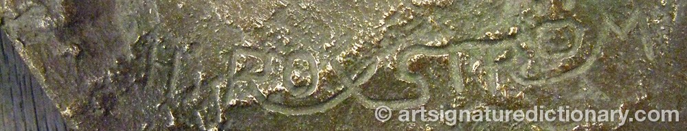 Authentic signature by Henrik ROXSTRÖM on  artwork