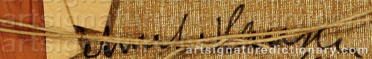 Authentic signature by Arne L. HANSEN on artwork