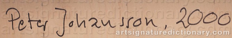 Authentic signature by Peter JOHANSSON on Painting/Watercolour artwork