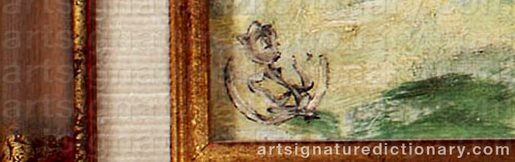 Authentic signature by Claude Émile SCHUFFENECKER on  artwork