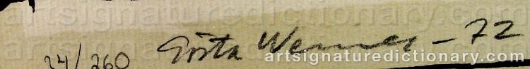 Signature by Gösta WERNER