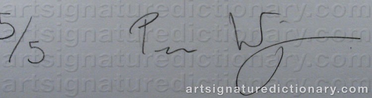 Authentic signature by Per WIZÉN on  artwork