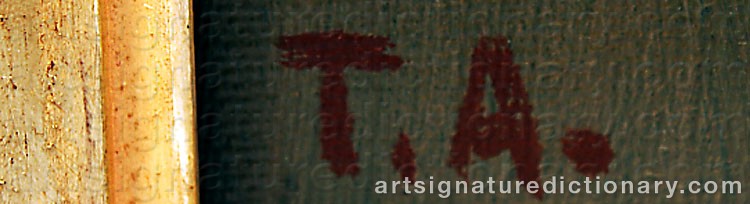 Authentic signature by Torsten ANDERSTRÖM on  artwork