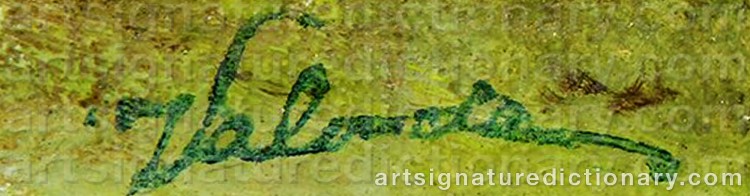 Authentic signature by Manuel VALENCIA on Painting/Watercolour artwork
