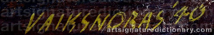 Authentic signature by Anthony J. VAIKSNORAS on  artwork