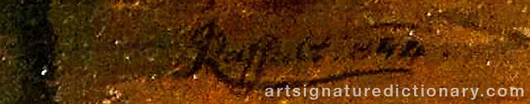 Authentic signature by Ignaz RAFFALT on  artwork