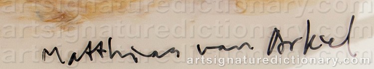 Signature by Matthias Van ARKEL