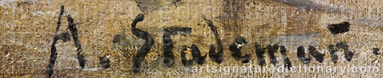 Authentic signature by Adolf STADEMANN on Painting/Watercolour artwork