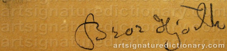 Signature by Bror HJORTH