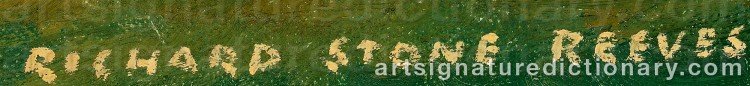 Authentic signature by Richard Stone REEVES on Painting/Watercolour artwork