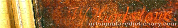 Authentic signature by Frederick Yeates HURLSTONE on  artwork