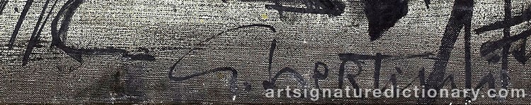 Authentic signature by Gianni BERTINI on artwork