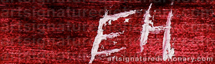 Authentic signature by Eva HALLSTRÖM on Painting/Watercolour artwork