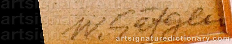Authentic signature by Wolfgang GAFGEN on  artwork