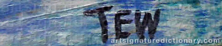 Authentic signature by Tommy ERLANDSSON WESTERLING on  artwork