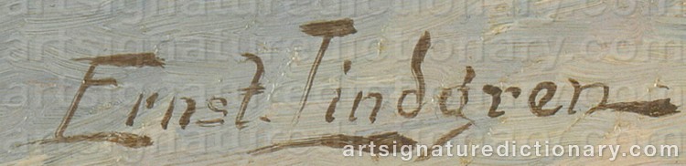 Signature by Ernst LINDGREN