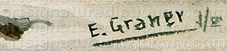 Authentic signature by Ernst GRANER on artwork
