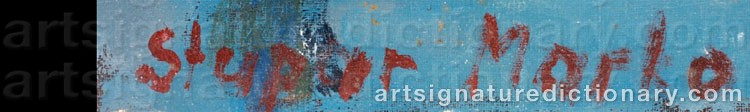 Authentic signature by Marko STUPAR on artwork