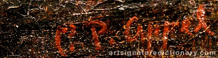 Authentic signature by Charles P. APPEL on Painting/Watercolour artwork