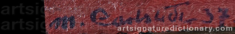Authentic signature by Mikko CARLSTEDT on artwork