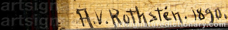 Signature by Wilhelm Alexander ROTHSTÉN