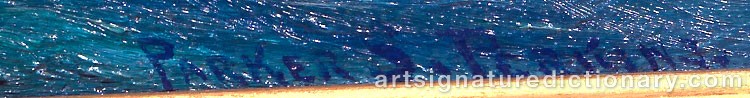 Authentic signature by Parker S. PERKINS on  artwork