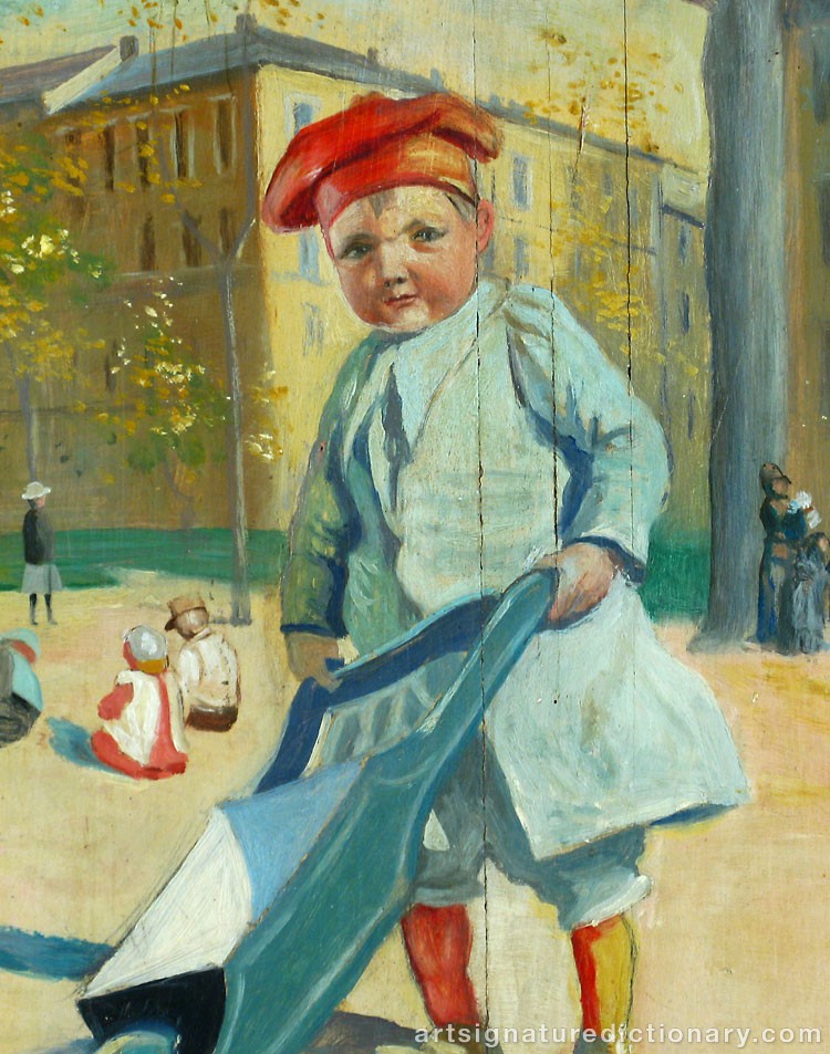 Close-up details showing Jenny NYSTRÖM signature forgery characteristics