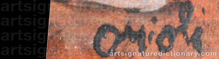 Authentic signature by Nora ORIOLI on  artwork