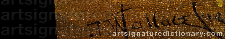 Authentic signature by James WALLACE on  artwork