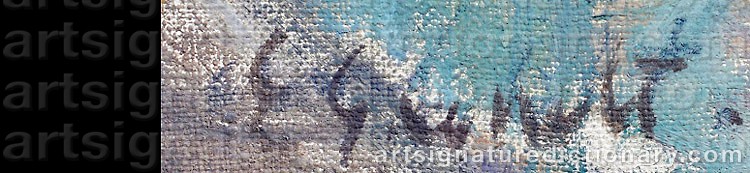 Authentic signature by Erik GRANFELT on artwork