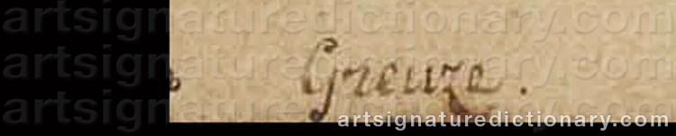 Signature by Jean-Baptiste GREUZE