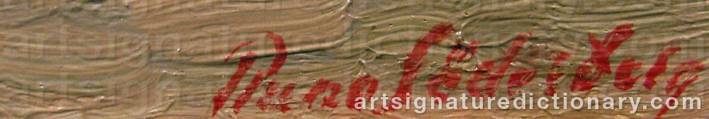 Authentic signature by Rune SÖDERBERG on  artwork