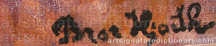 Signature by Bror HJORTH