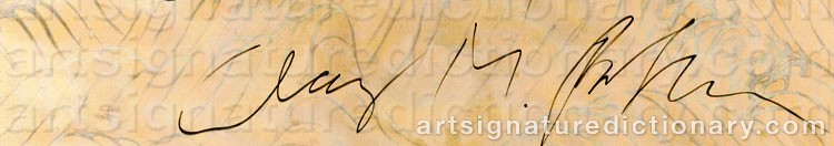 Authentic signature by Clay M. PARKER on  artwork