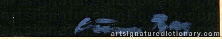 Authentic signature by Gunnar BAY on  artwork