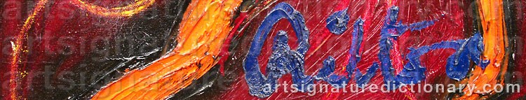 Authentic signature by Ralph RILTON on  artwork