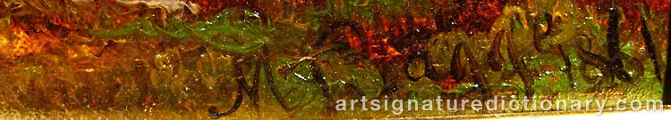 Authentic signature by Magnus Thulstrup BAGGE on  artwork