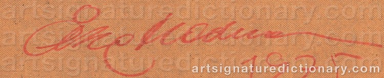 Authentic signature by Åke HEDMAN on Painting/Watercolour artwork